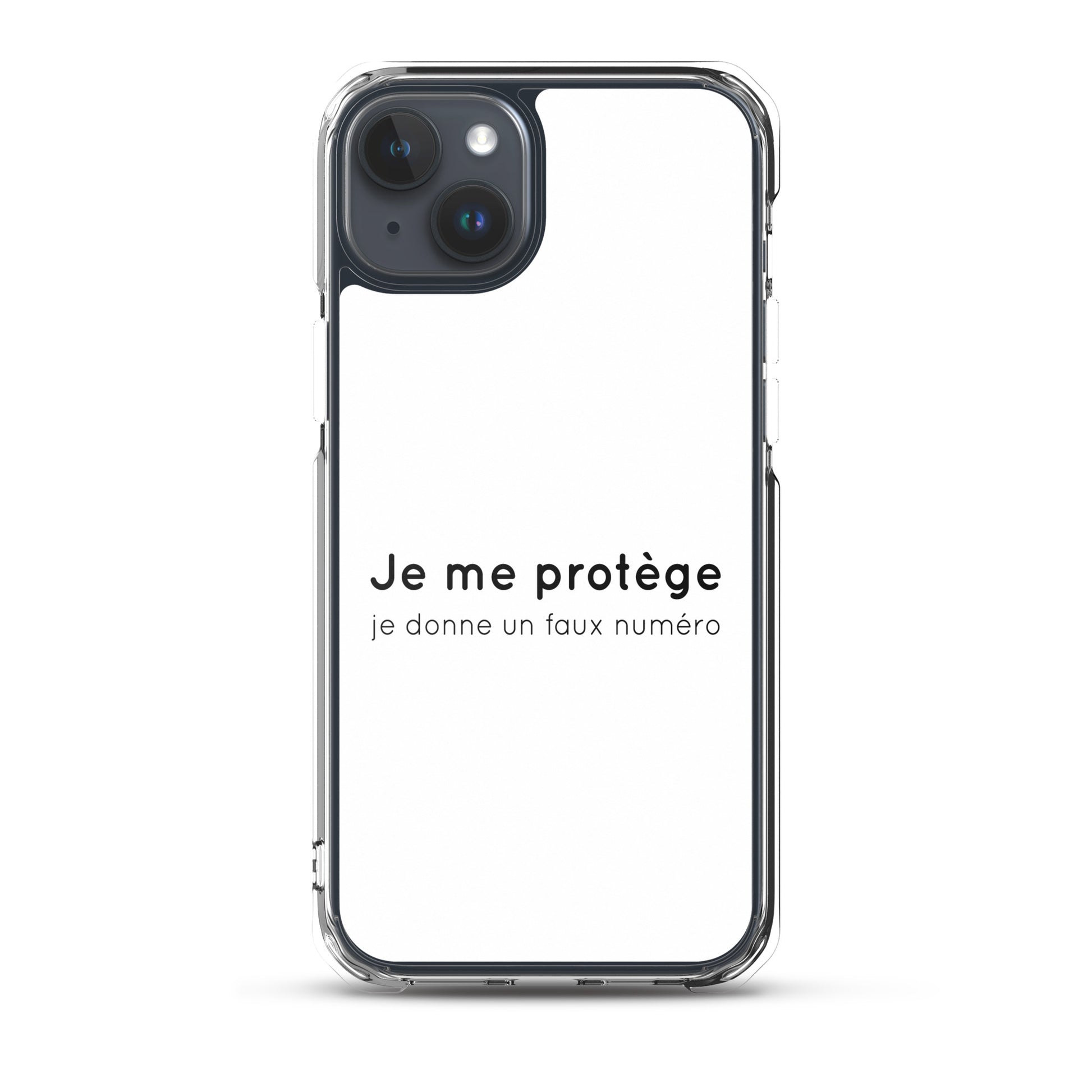 Coque iPhone Je me protège je donne un faux numéro - Sedurro