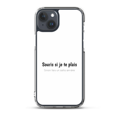 Coque iPhone Souris si je te plais sinon fais un salto arrière iPhone 15 Plus - Sedurro