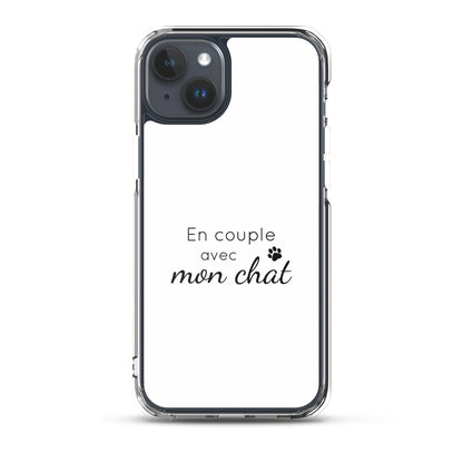 Coque iPhone En couple avec mon chat iPhone 15 Plus - Sedurro