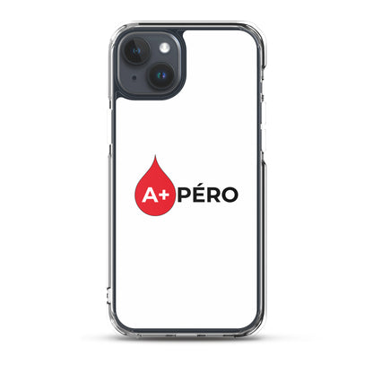 Coque iPhone Apéro groupe sanguin A+ iPhone 15 Plus - Sedurro
