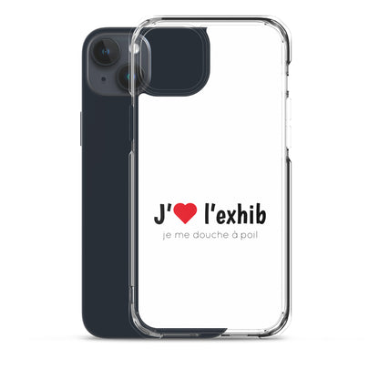 Coque iPhone J'aime l'exhib je me douche à poil - Sedurro