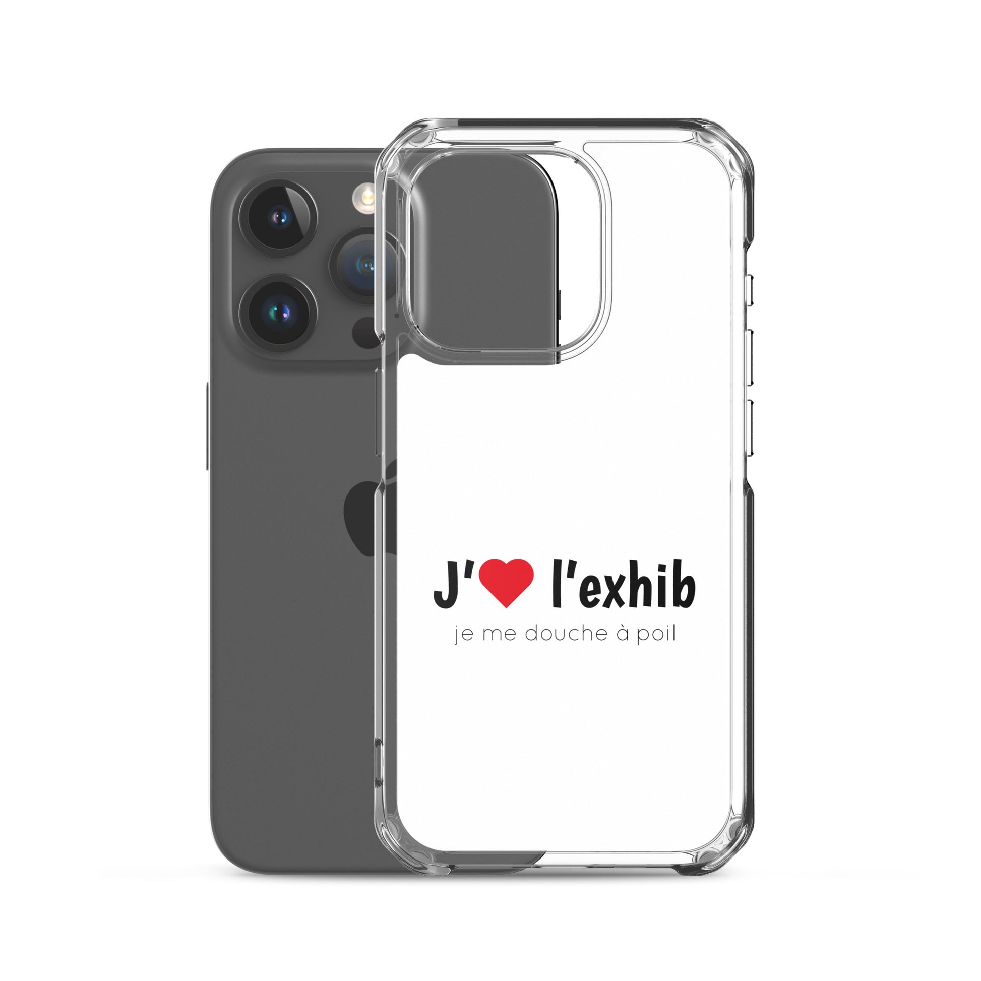 Coque iPhone J'aime l'exhib je me douche à poil - Sedurro