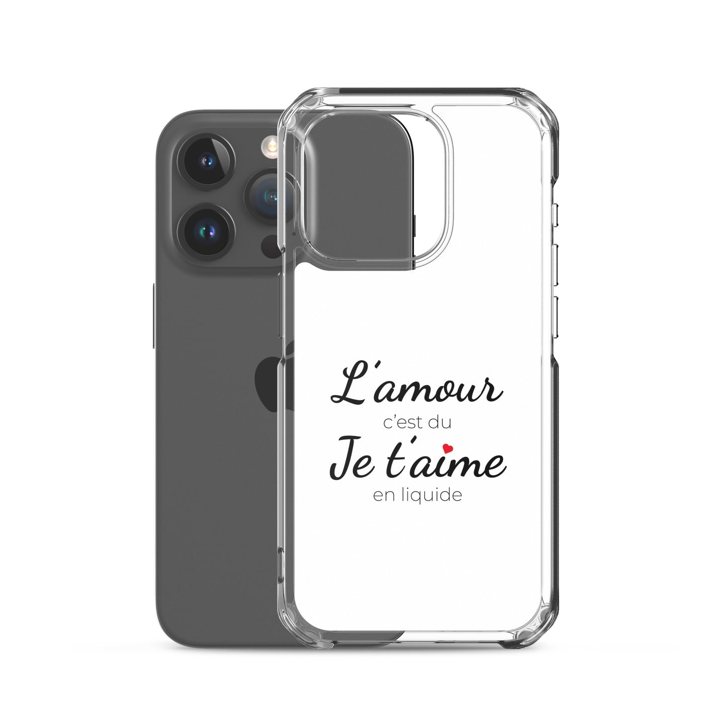 Coque iPhone L'amour c'est du je t'aime en liquide - Sedurro
