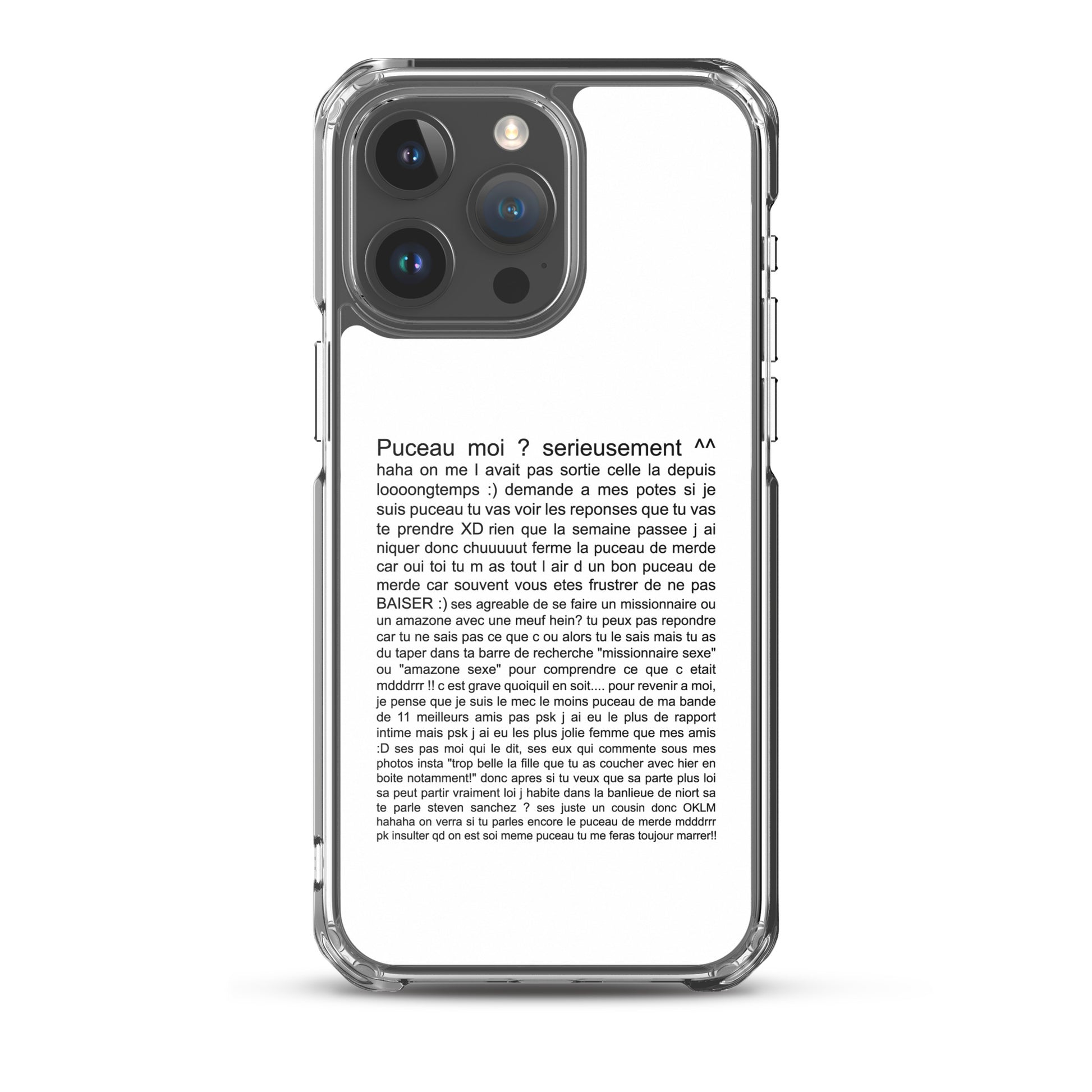 Coque iPhone Puceau moi on me l'avait pas sorti depuis longtemps iPhone 15 Pro Max - Sedurro