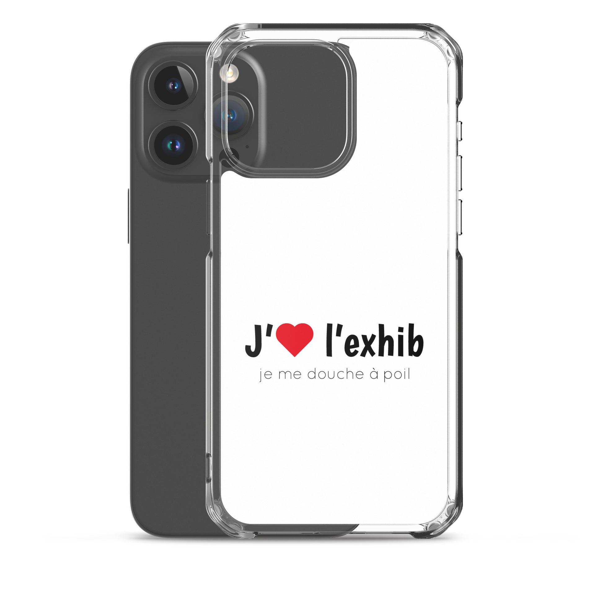 Coque iPhone J'aime l'exhib je me douche à poil - Sedurro