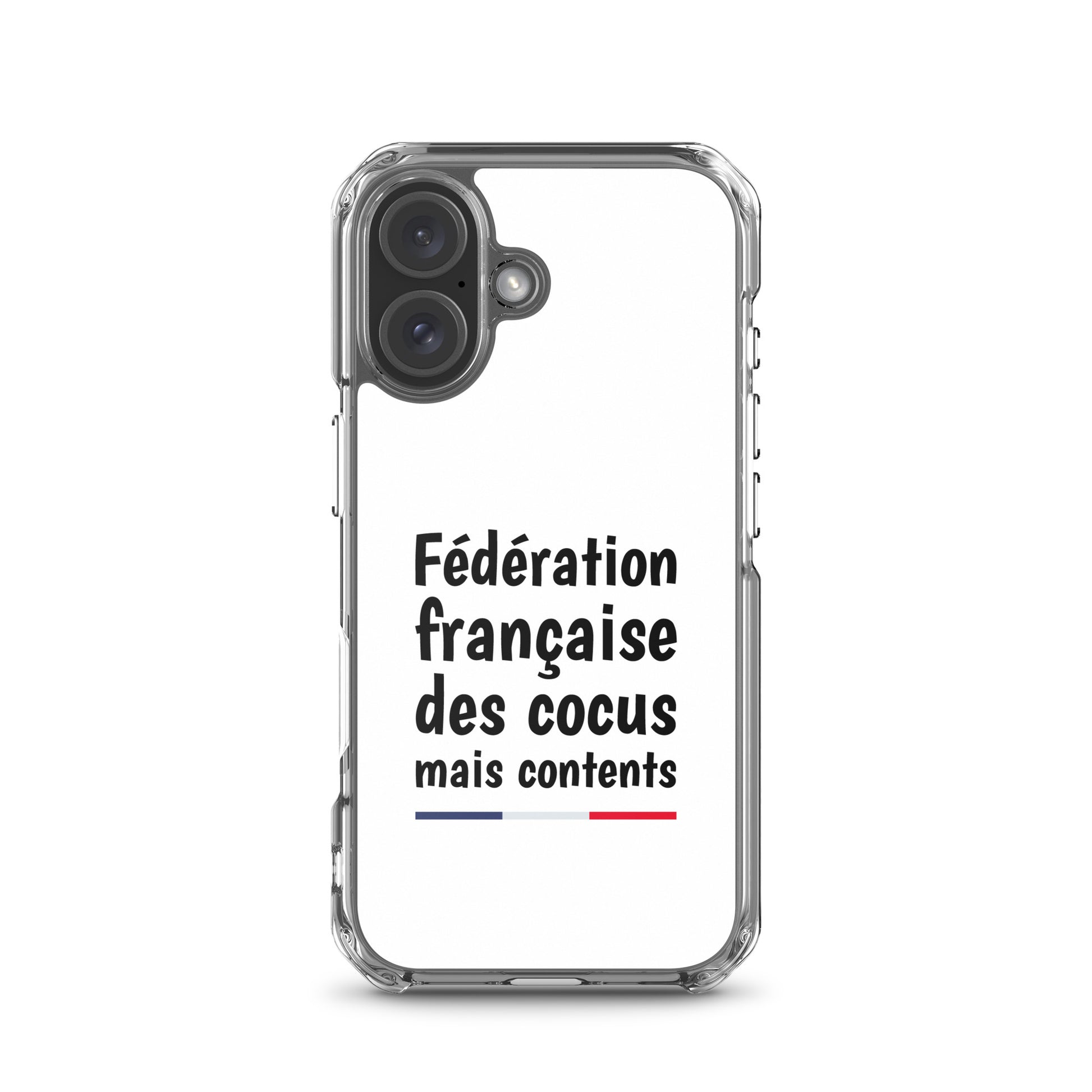 Coque iPhone Fédération française des cocus mais contents iPhone 16 - Sedurro