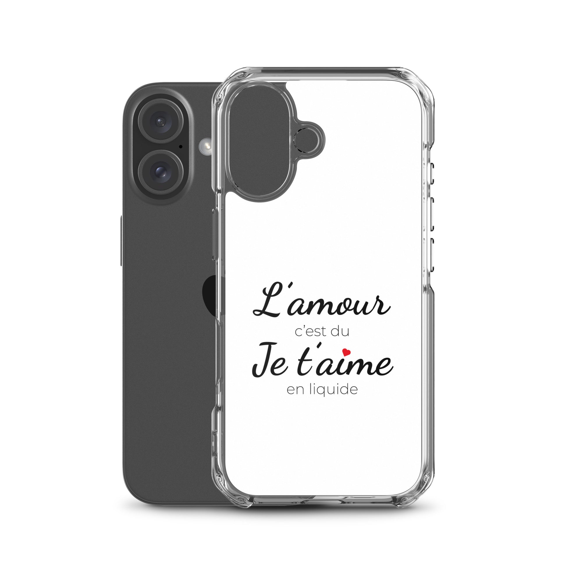 Coque iPhone L'amour c'est du je t'aime en liquide - Sedurro