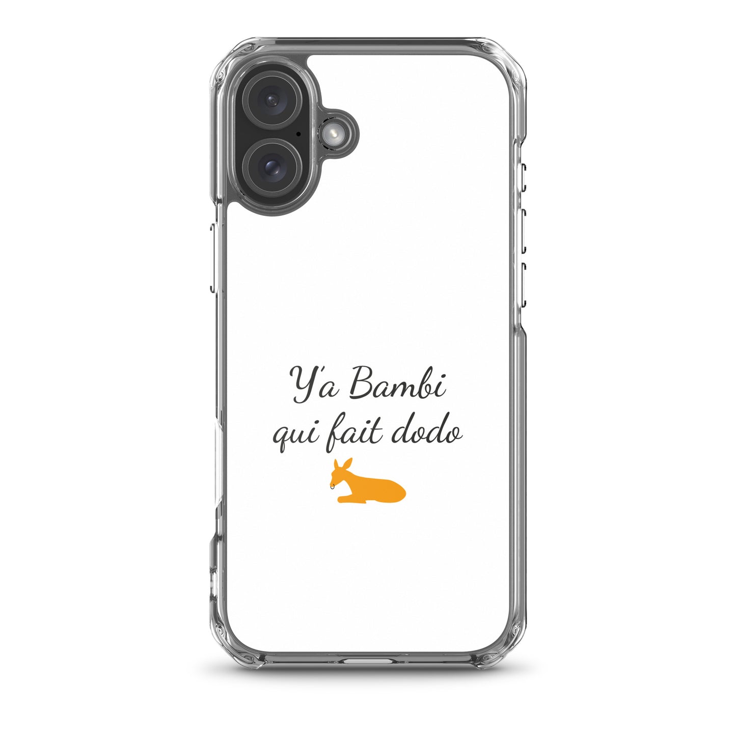 Coque iPhone Y'a bambi qui fait dodo iPhone 16 Plus - Sedurro