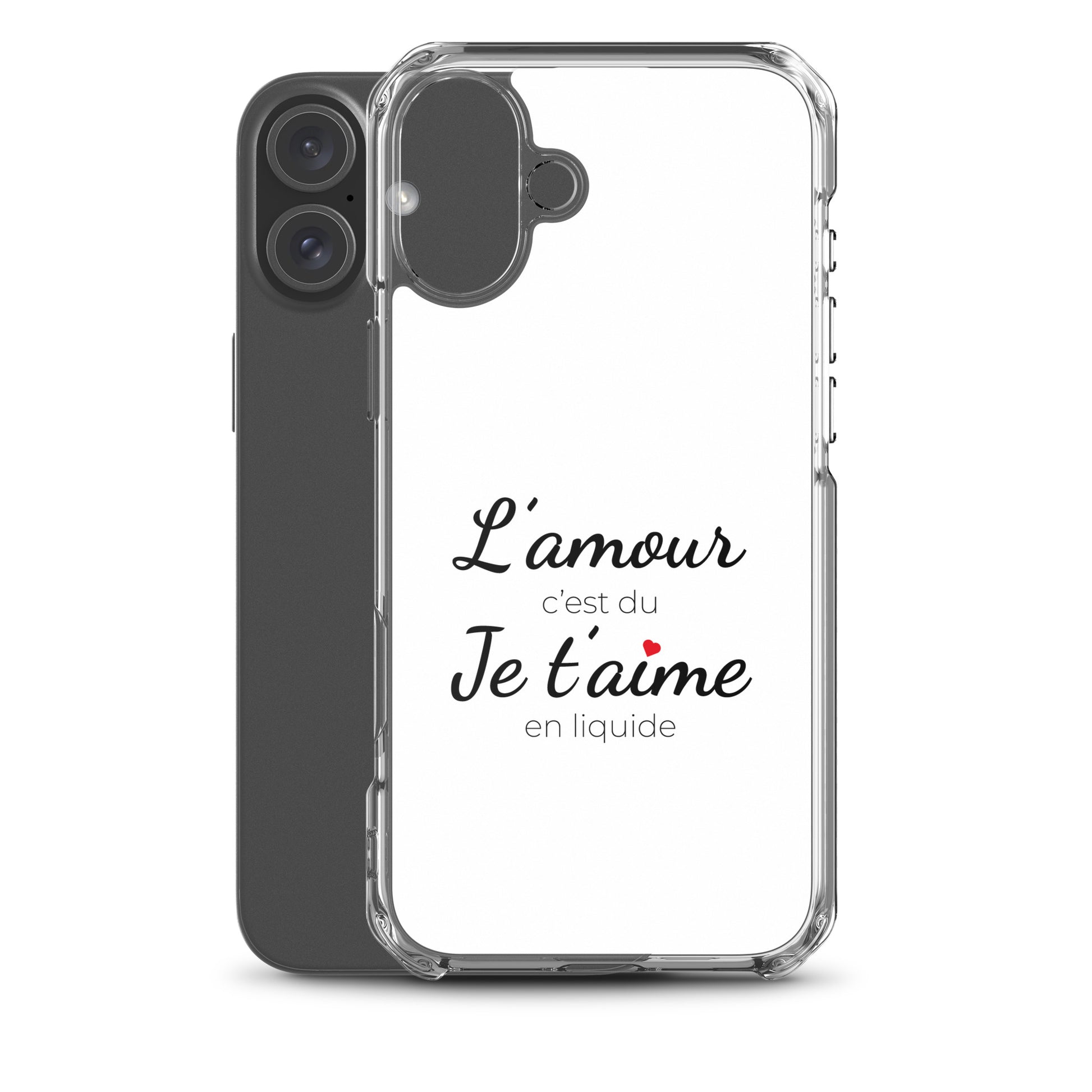 Coque iPhone L'amour c'est du je t'aime en liquide - Sedurro