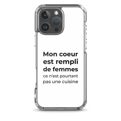 Coque iPhone Mon cœur est rempli de femmes ce n'est pourtant pas une cuisine - Sedurro