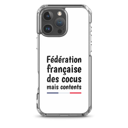 Coque iPhone Fédération française des cocus mais contents iPhone 16 Pro Max - Sedurro