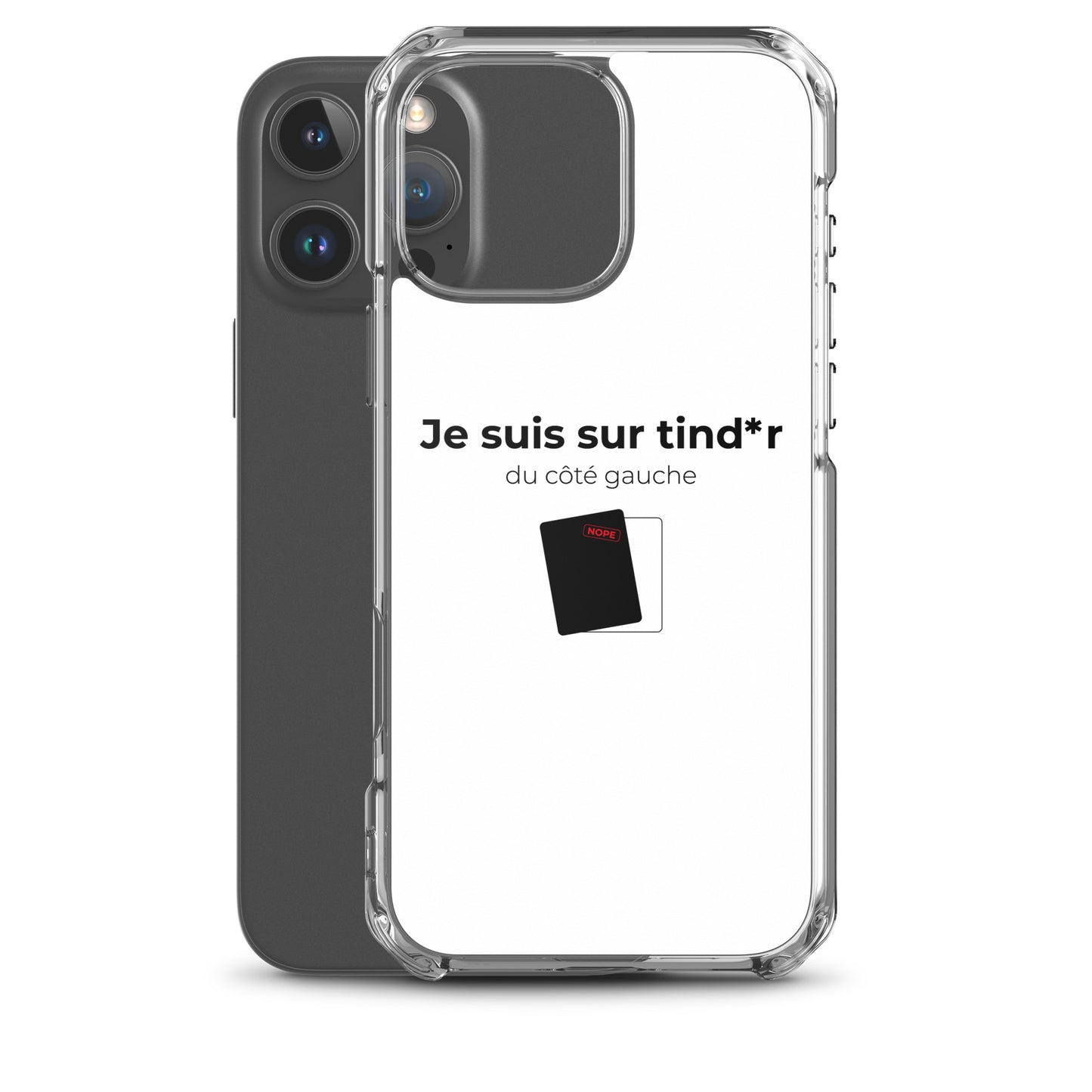 Coque iPhone Je suis sur tind*r du côté gauche - Sedurro