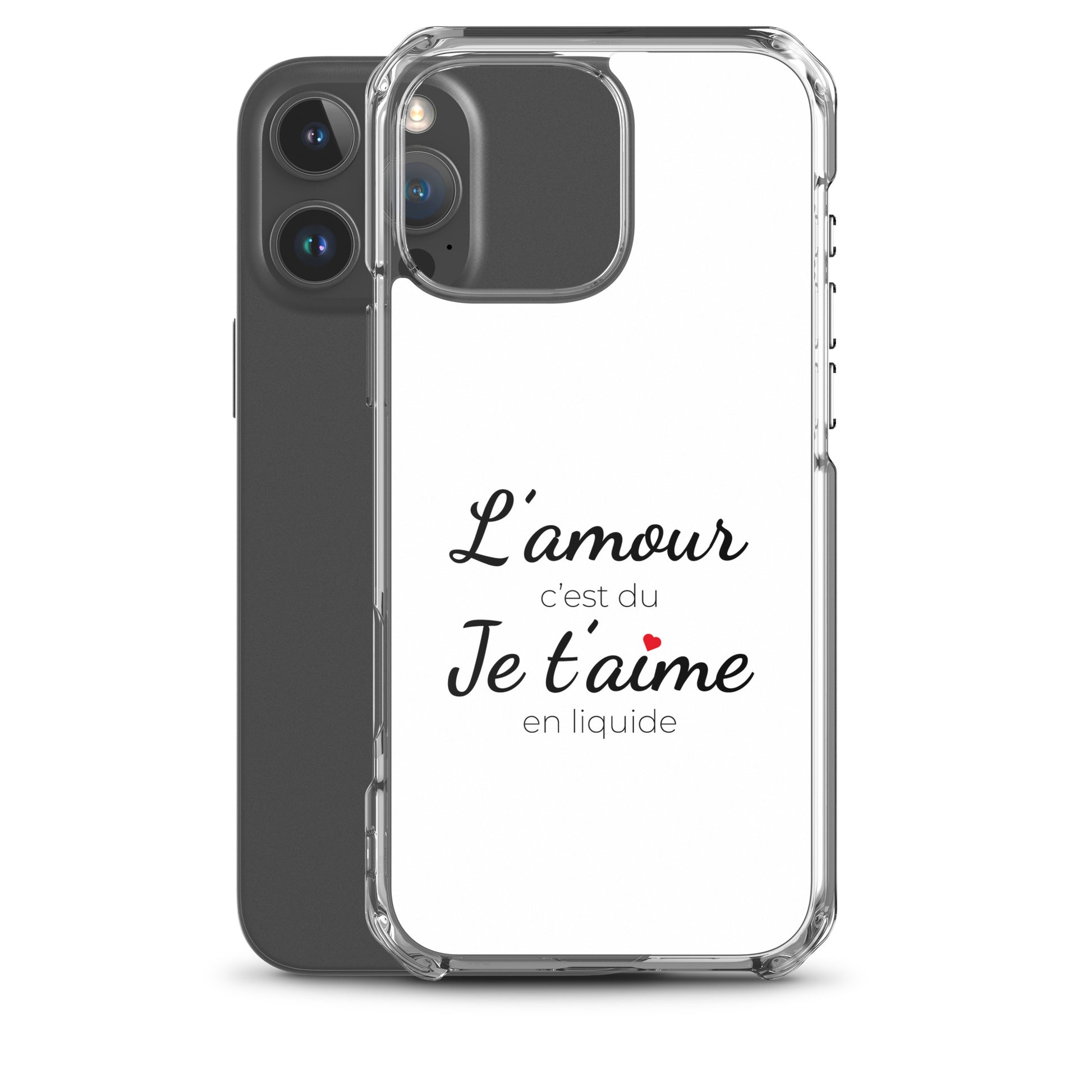 Coque iPhone L'amour c'est du je t'aime en liquide - Sedurro