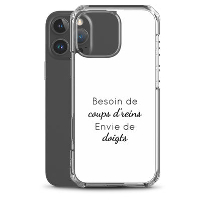 Coque iPhone Besoin de coups de reins envie de doigts - Sedurro