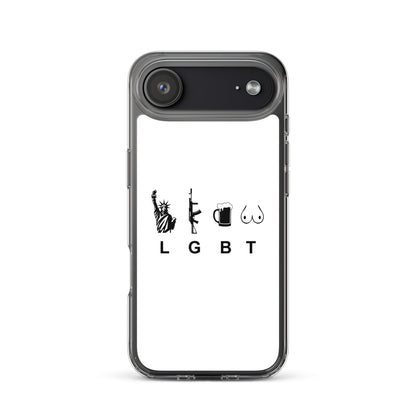 Coque iPhone LGBT liberty gun beer tits - Sedurro