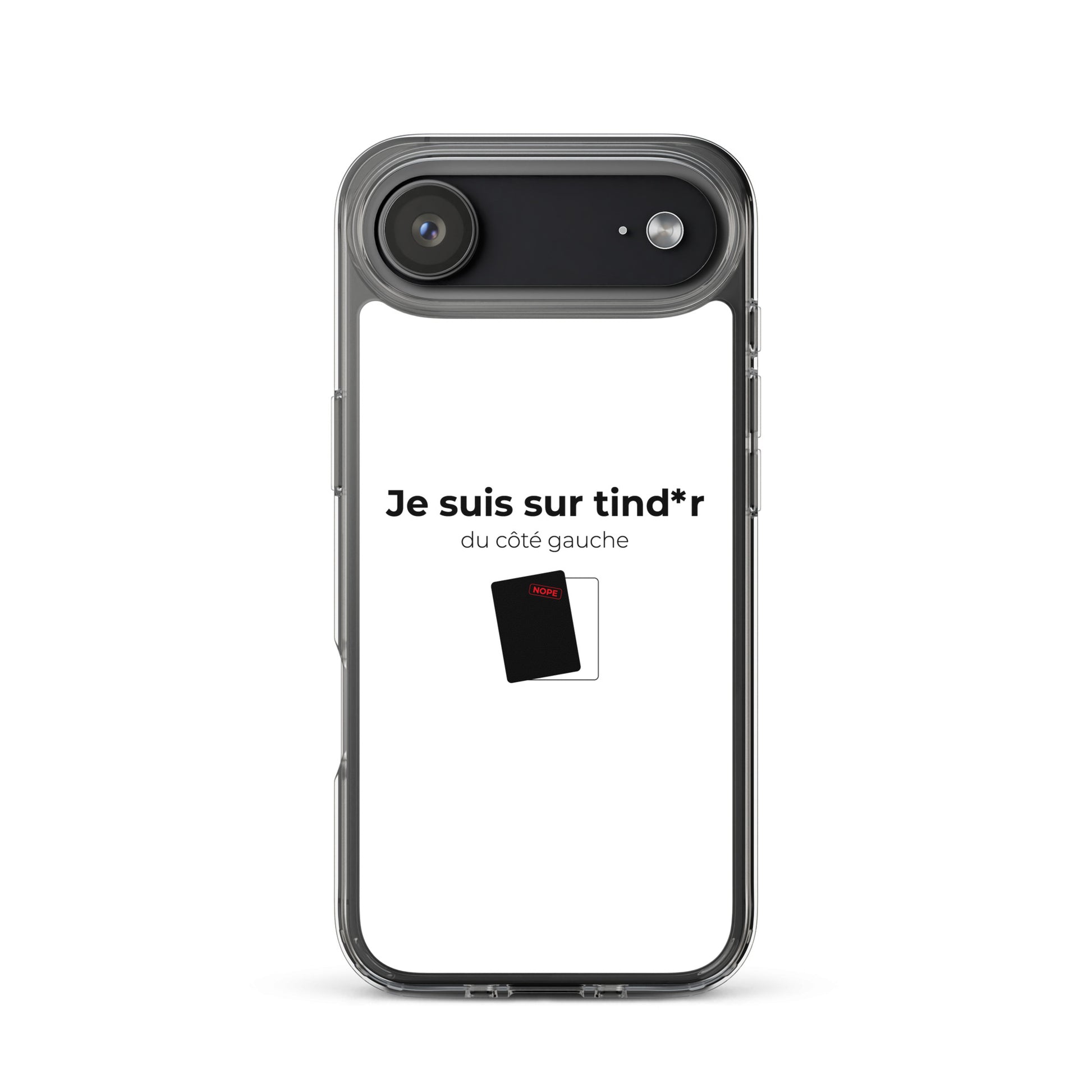 Coque iPhone Je suis sur tind*r du côté gauche - Sedurro