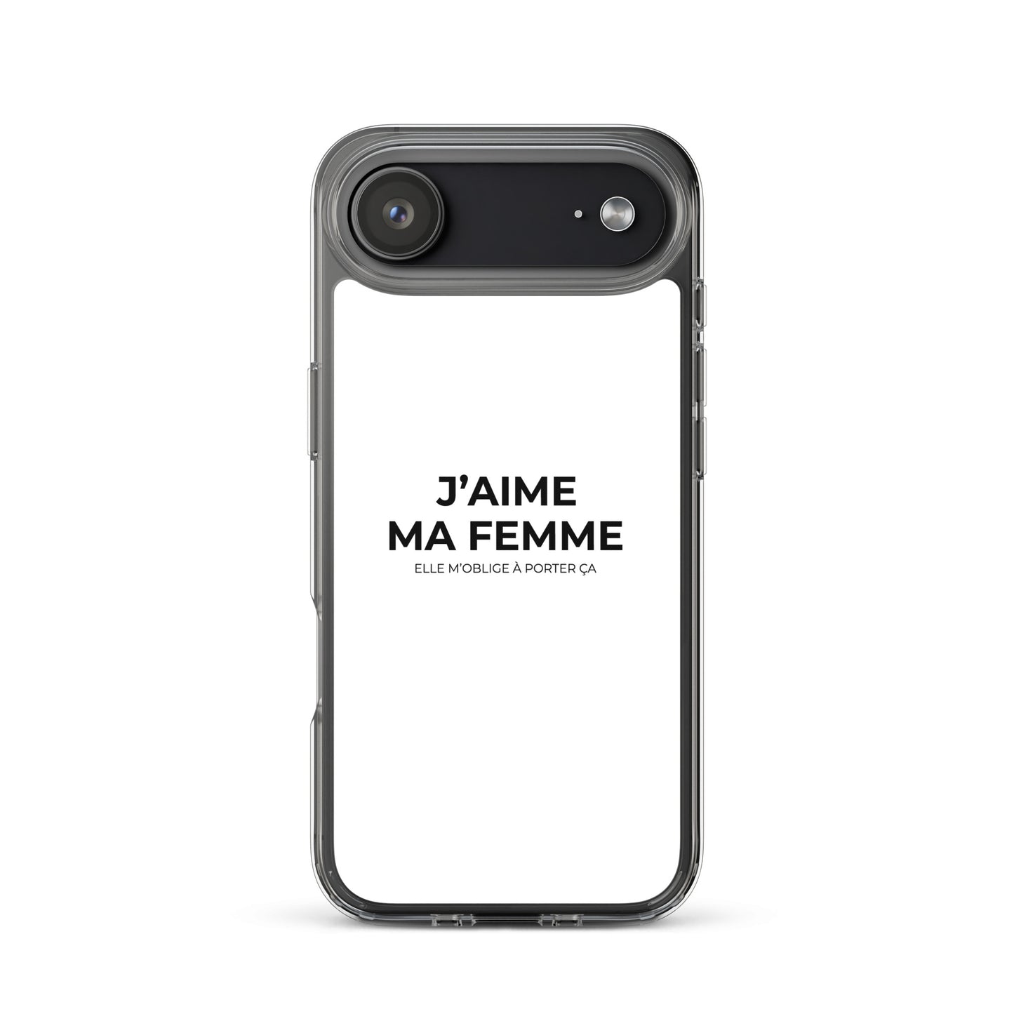 Coque iPhone J'aime ma femme elle m'oblige à porter ça - Sedurro