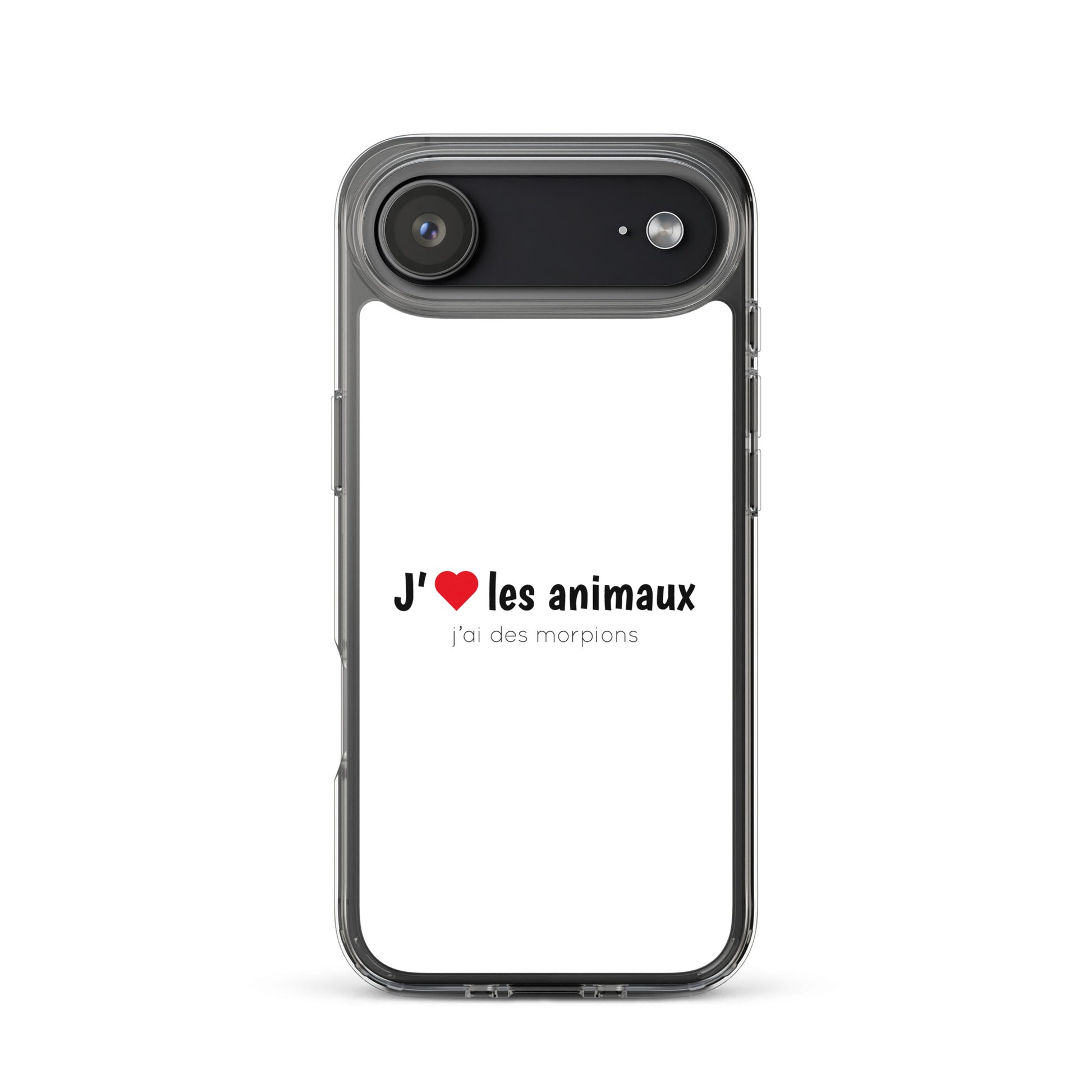Coque iPhone J'aime les animaux j'ai des morpions - Sedurro
