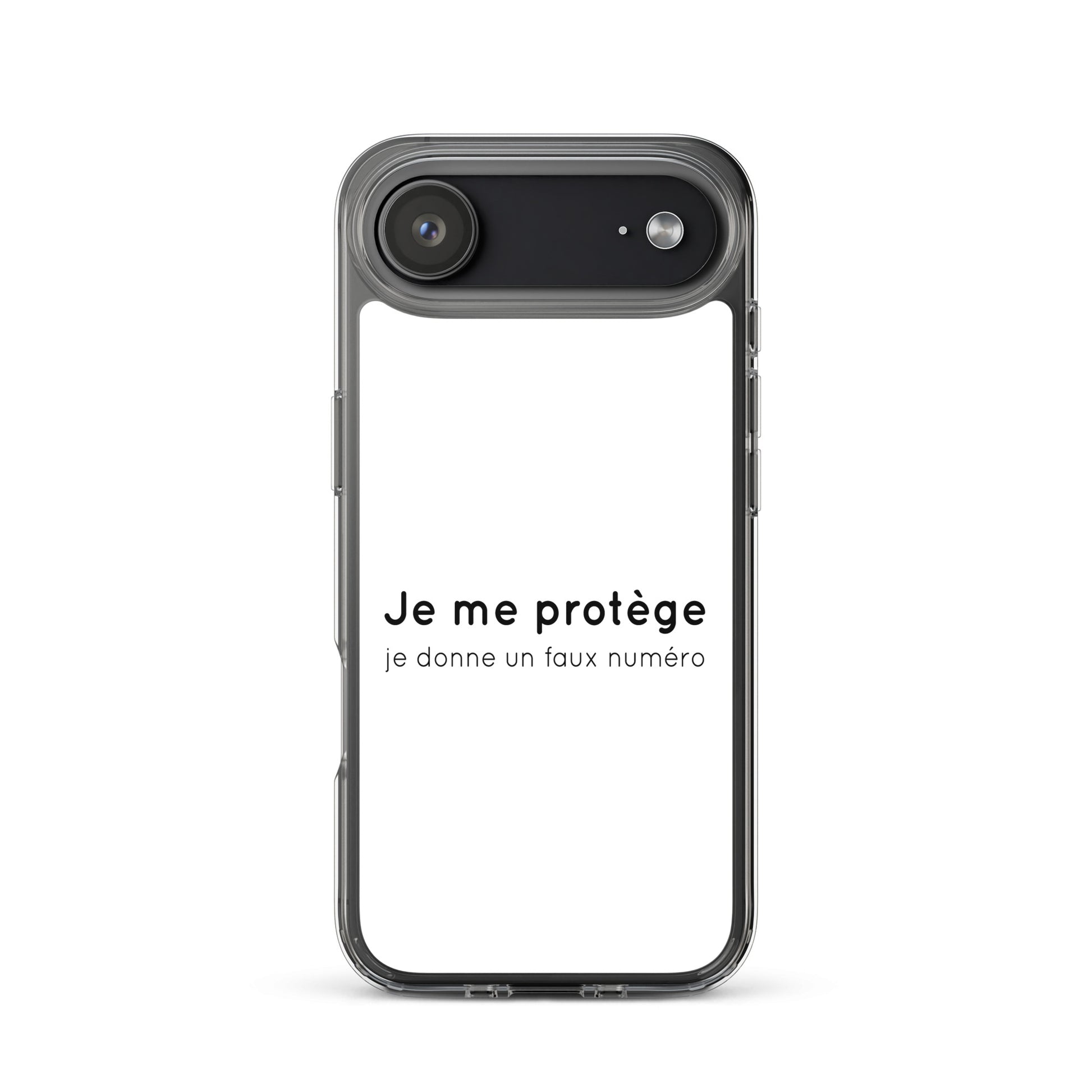 Coque iPhone Je me protège je donne un faux numéro - Sedurro