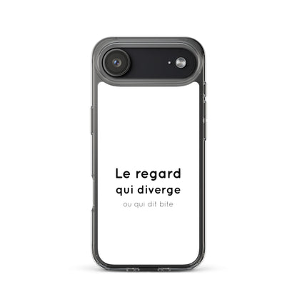 Coque iPhone Le regard qui diverge ou qui dit bite - Sedurro
