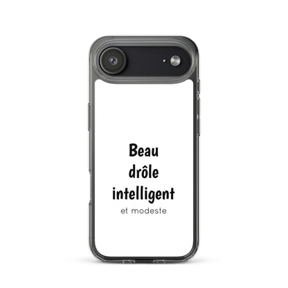 Coque iPhone Beau drôle intelligent et modeste - Sedurro