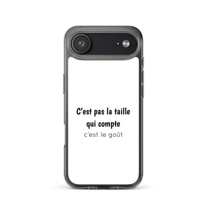 Coque iPhone C'est pas la taille qui compte c'est le goût - Sedurro
