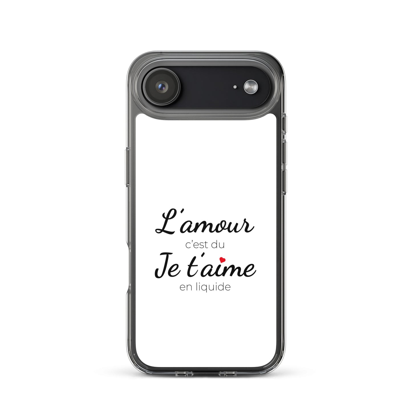 Coque iPhone L'amour c'est du je t'aime en liquide - Sedurro