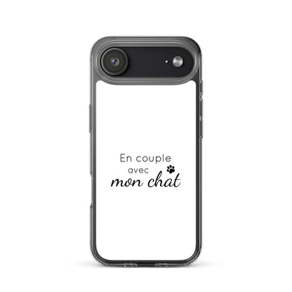 Coque iPhone En couple avec mon chat - Sedurro