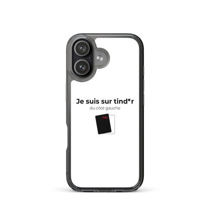 Coque iPhone Je suis sur tind*r du côté gauche - Sedurro