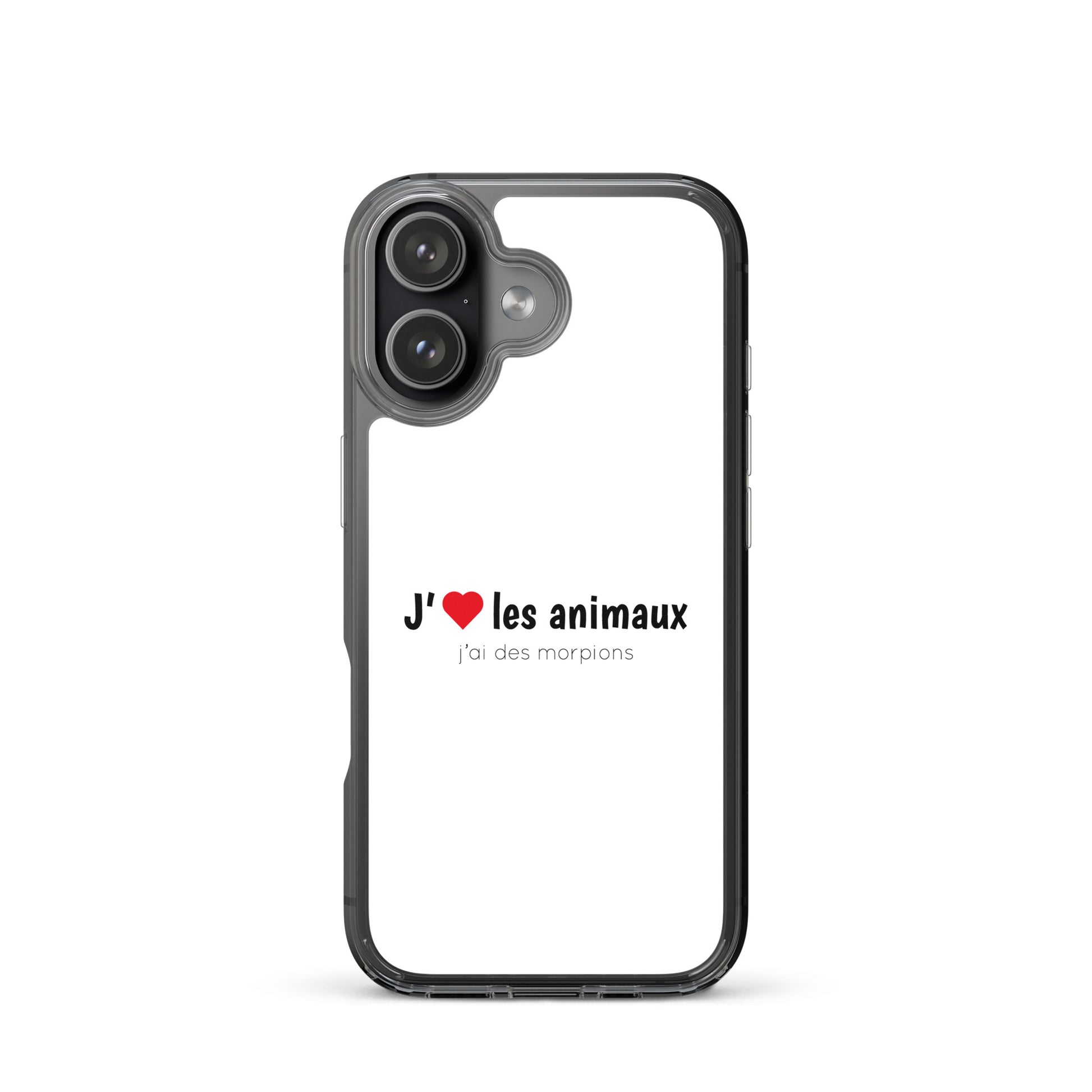 Coque iPhone J'aime les animaux j'ai des morpions - Sedurro