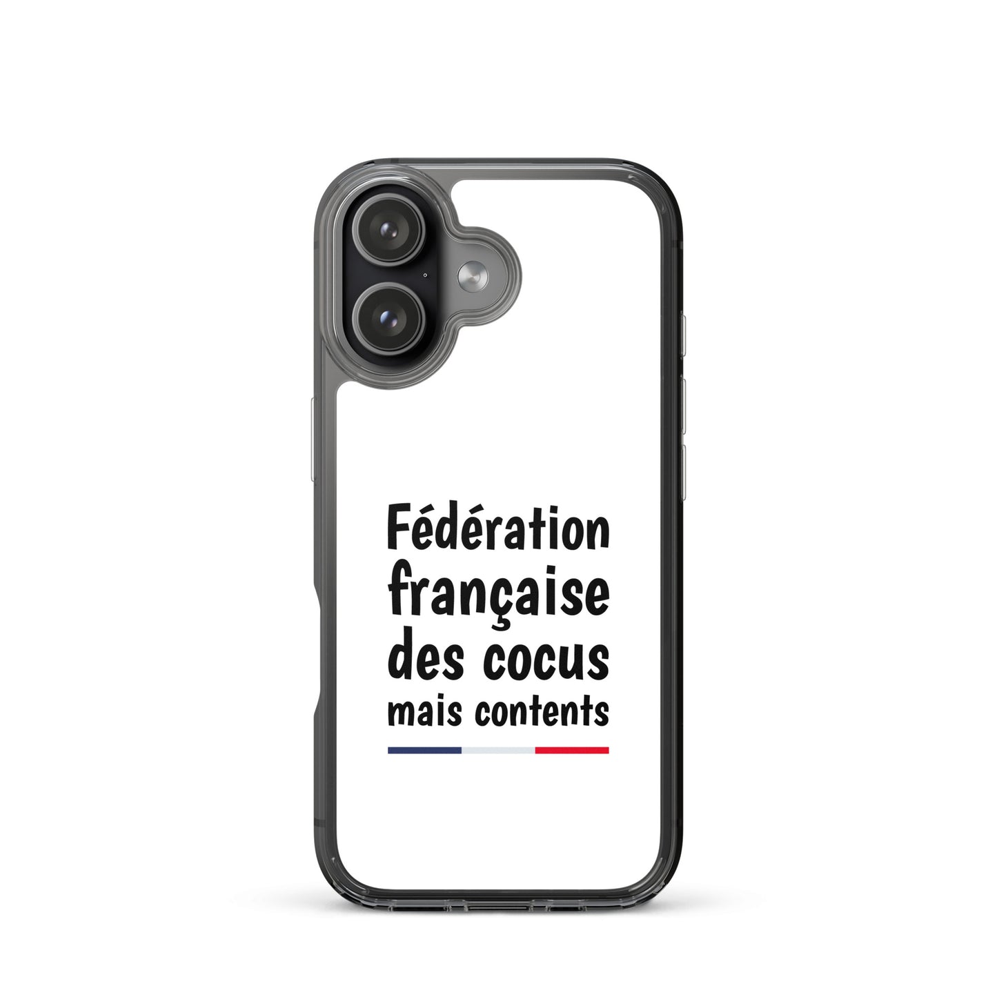 Coque iPhone Fédération française des cocus mais contents - Sedurro