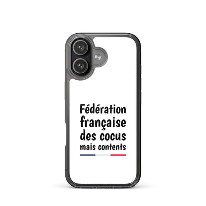Coque iPhone Fédération française des cocus mais contents - Sedurro