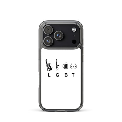 Coque iPhone LGBT liberty gun beer tits - Sedurro