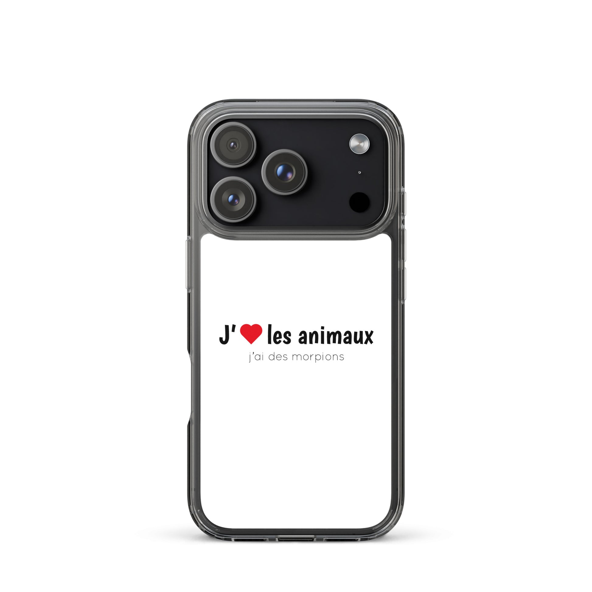 Coque iPhone J'aime les animaux j'ai des morpions - Sedurro