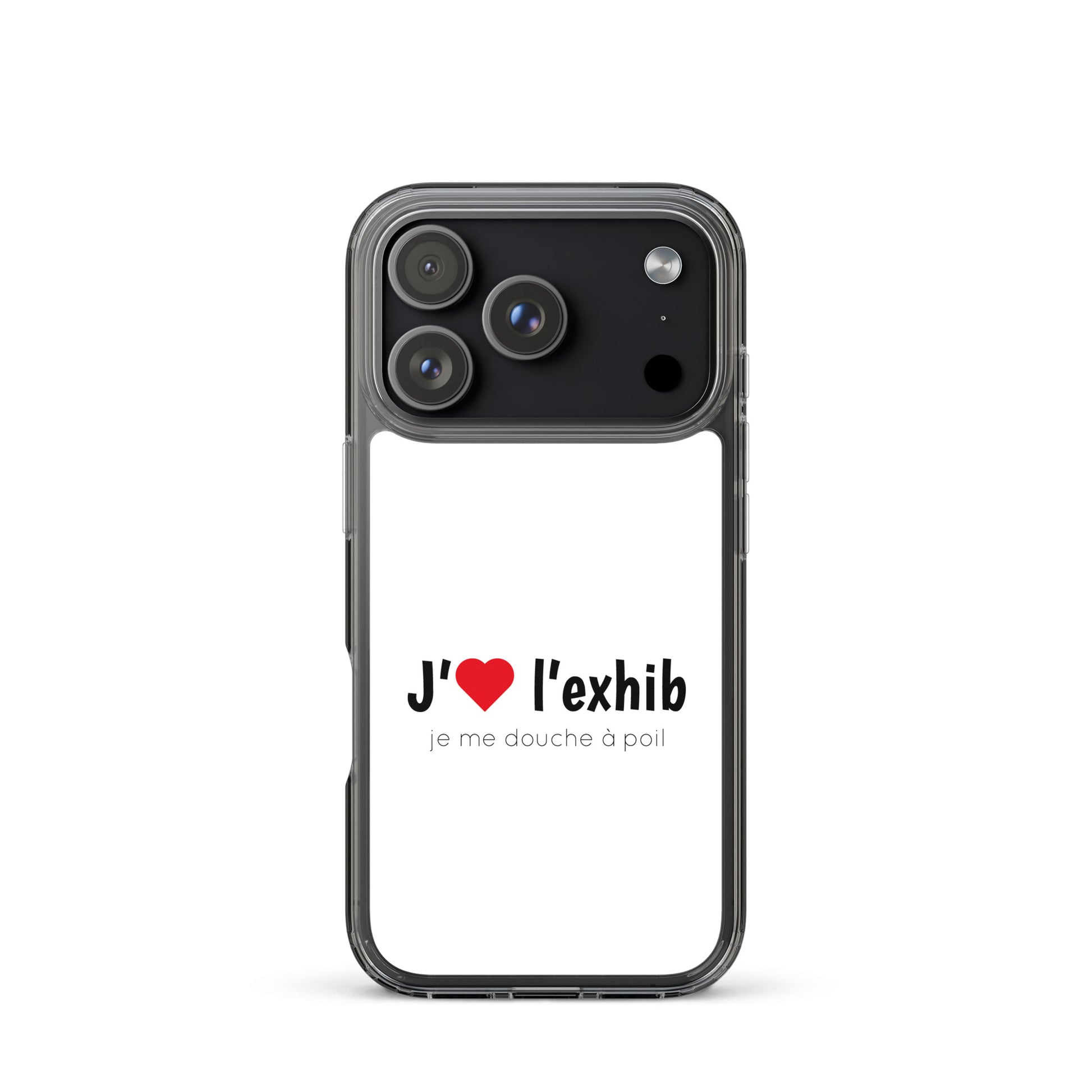 Coque iPhone J'aime l'exhib je me douche à poil - Sedurro