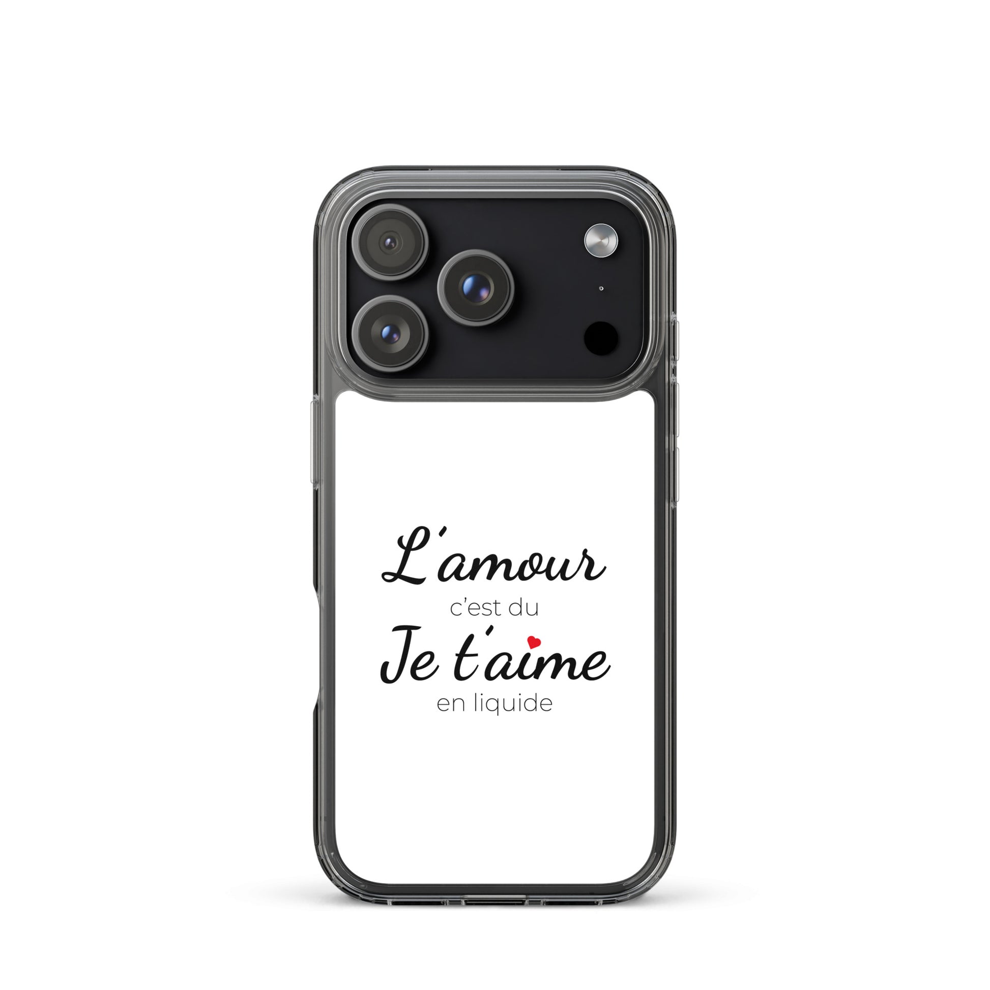 Coque iPhone L'amour c'est du je t'aime en liquide - Sedurro