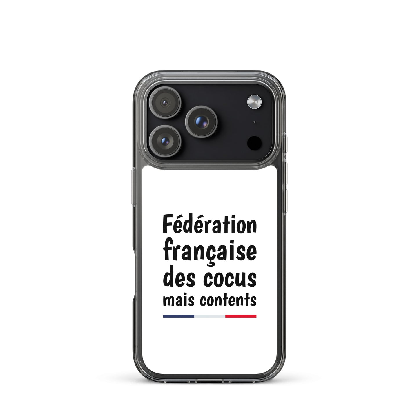 Coque iPhone Fédération française des cocus mais contents - Sedurro