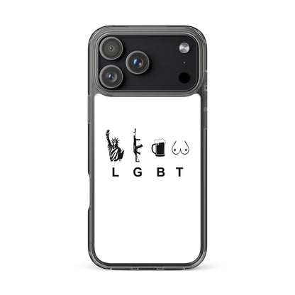 Coque iPhone LGBT liberty gun beer tits - Sedurro