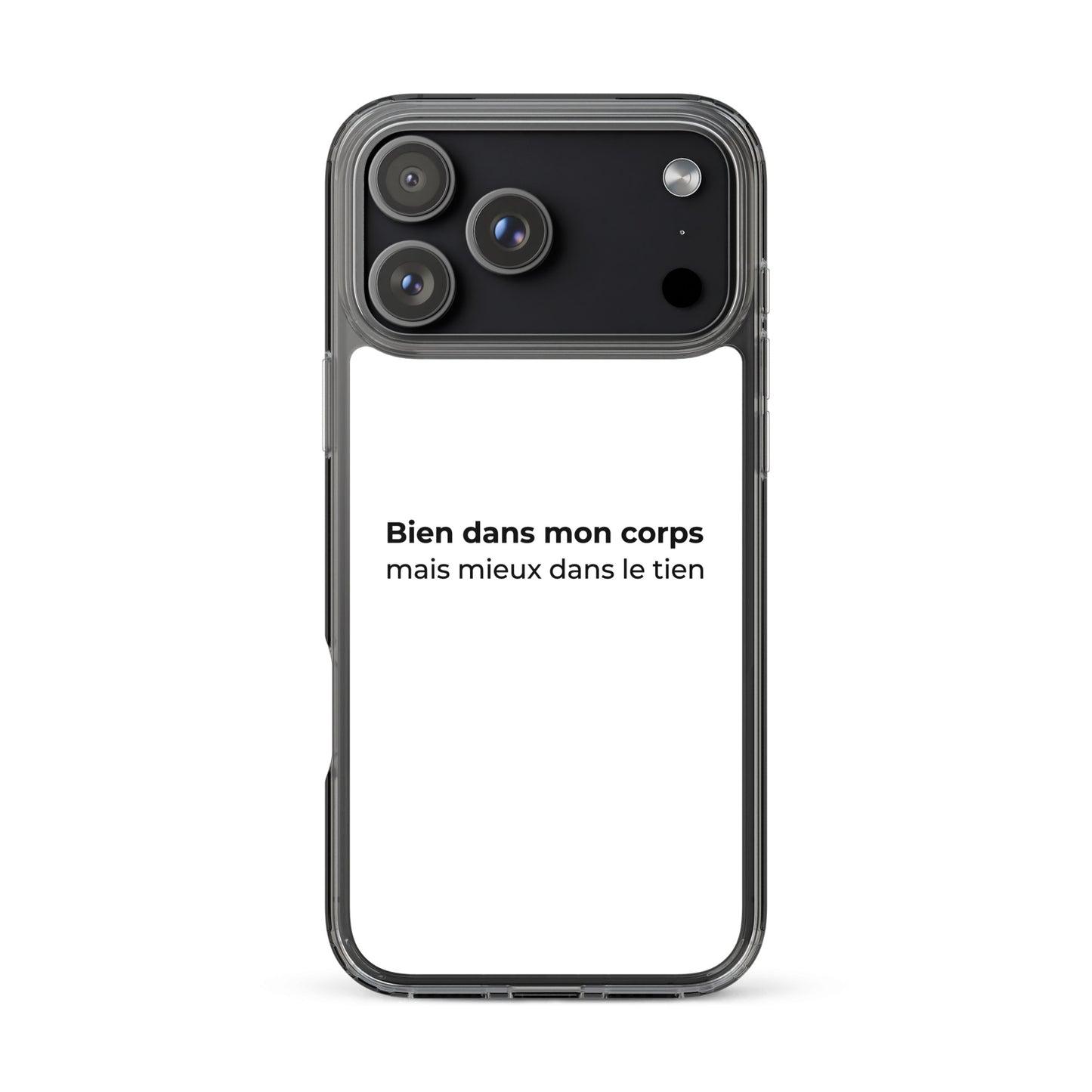 Coque iPhone Bien dans mon corps mais mieux dans le tien - Sedurro
