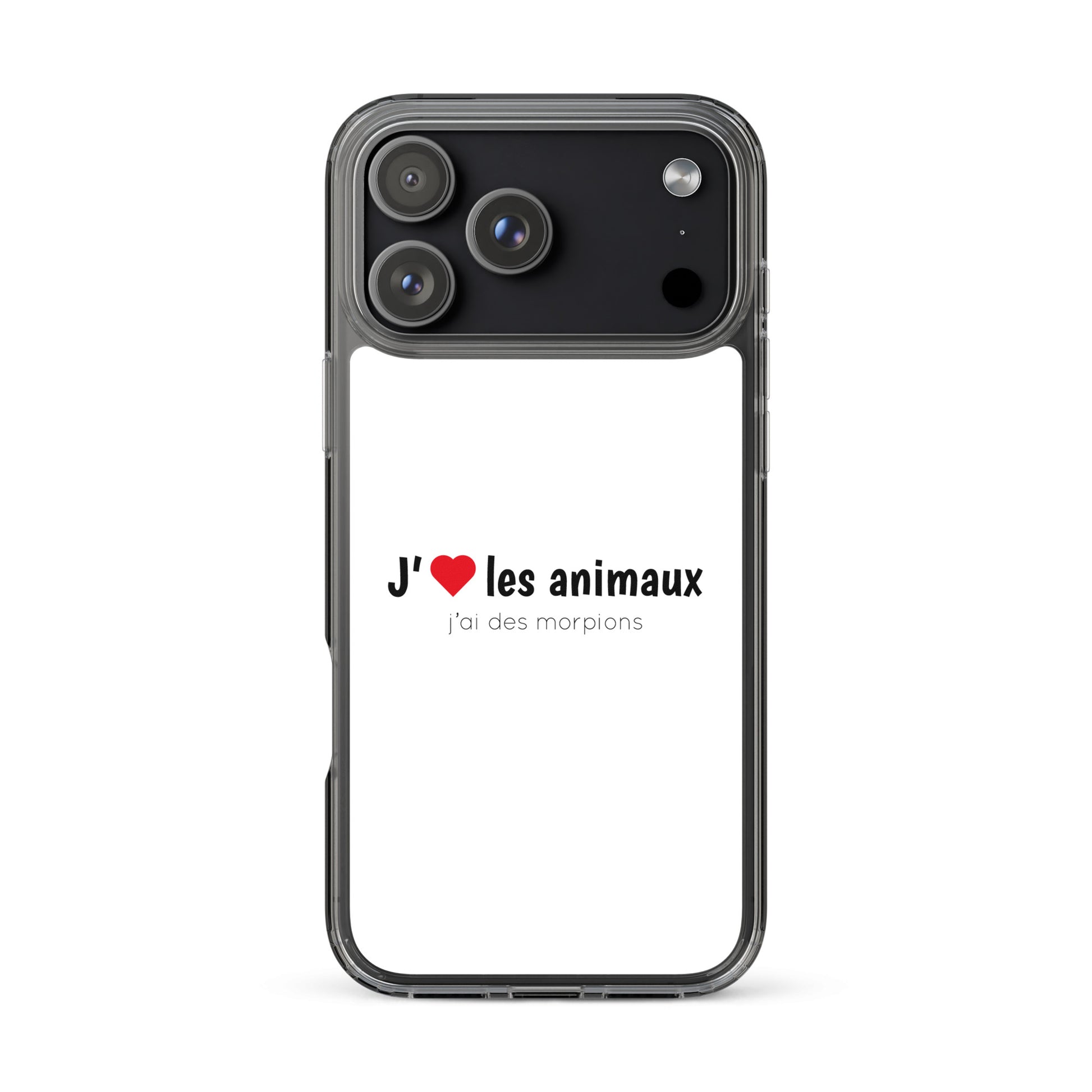 Coque iPhone J'aime les animaux j'ai des morpions - Sedurro