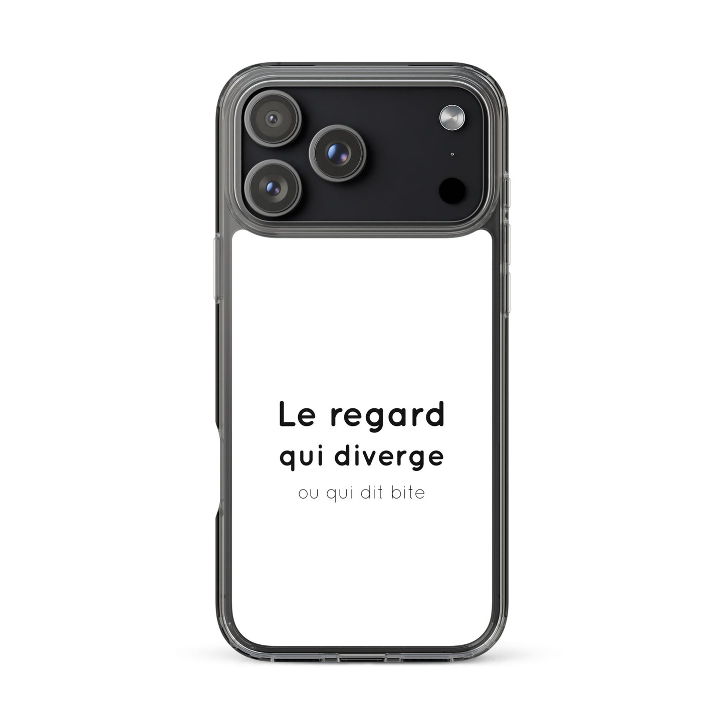 Coque iPhone Le regard qui diverge ou qui dit bite - Sedurro