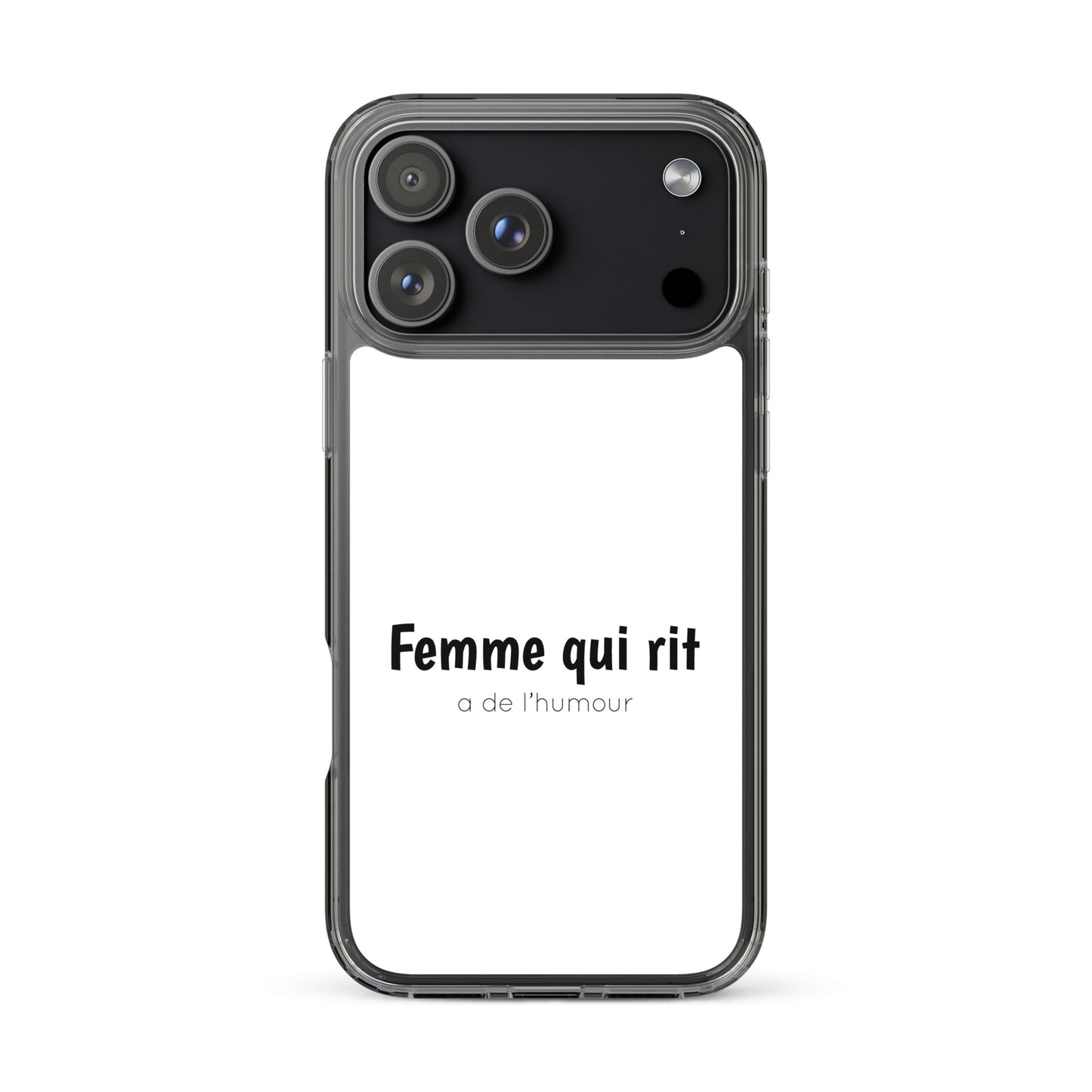 Coque iPhone Femme qui rit a de l'humour - Sedurro