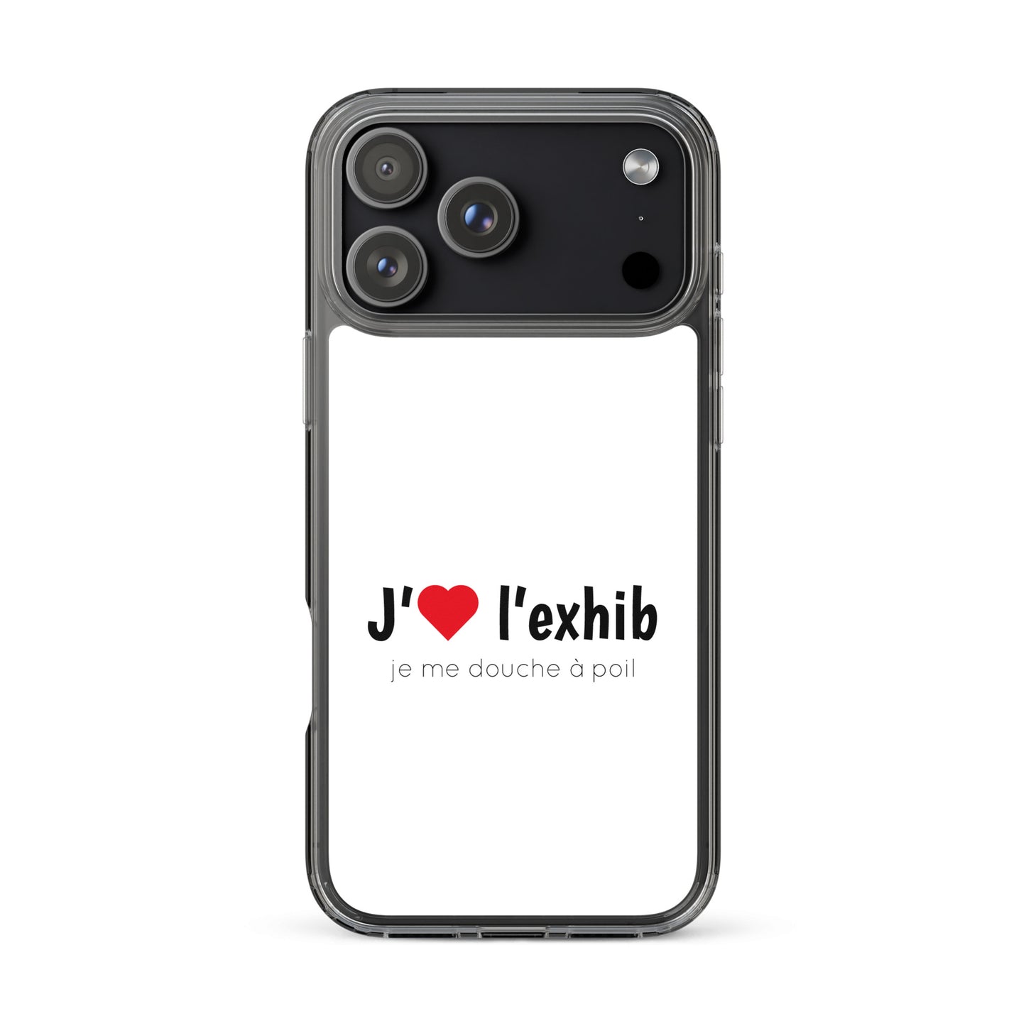Coque iPhone J'aime l'exhib je me douche à poil - Sedurro