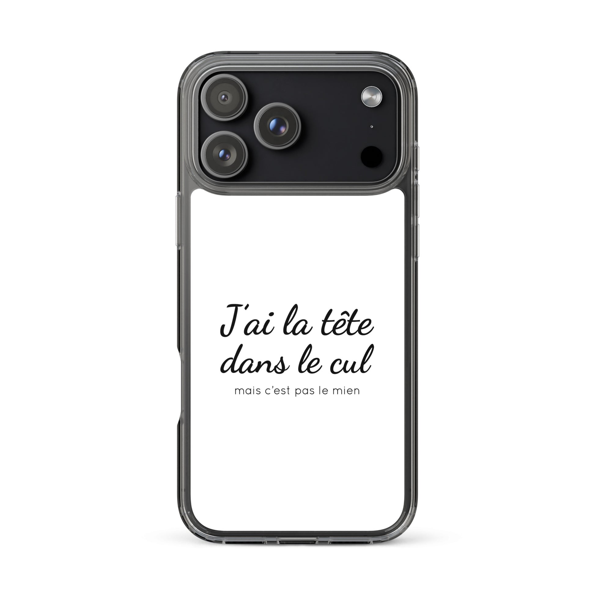 Coque iPhone J'ai la tête dans le cul mais c'est pas le mien - Sedurro