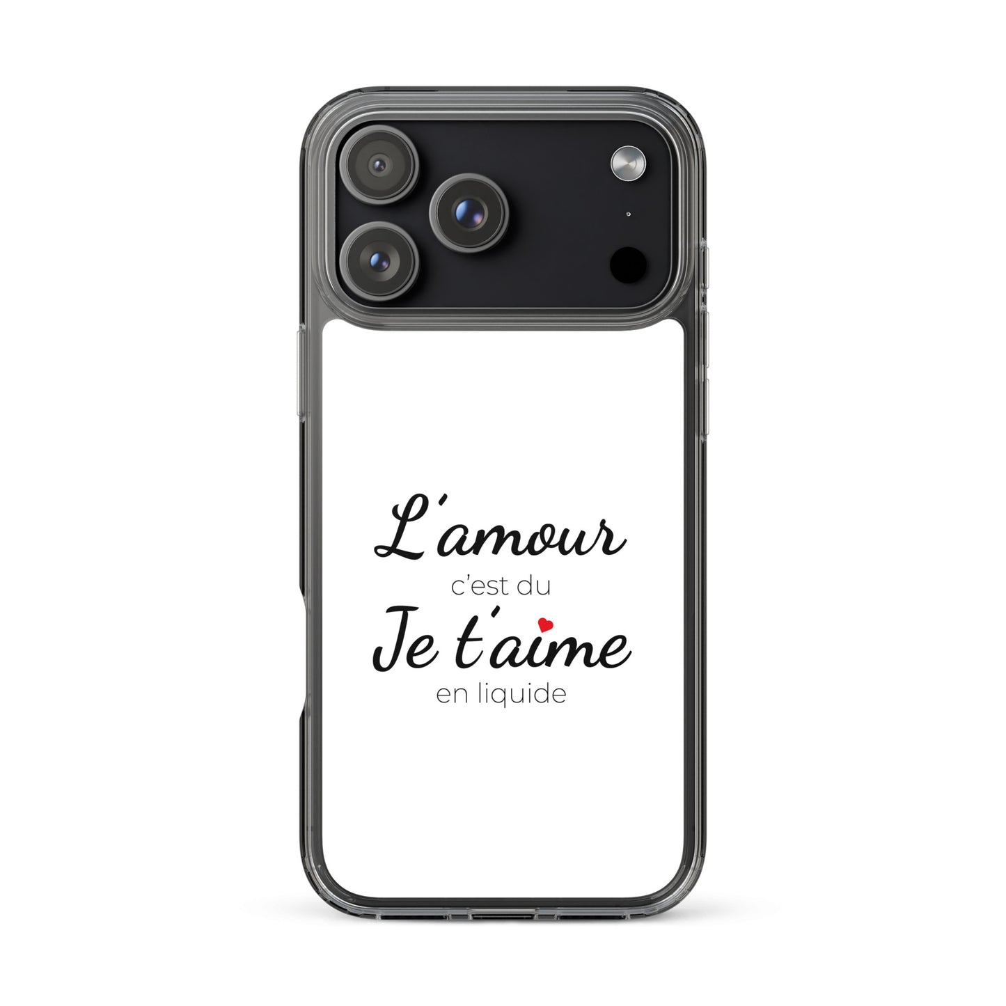 Coque iPhone L'amour c'est du je t'aime en liquide - Sedurro