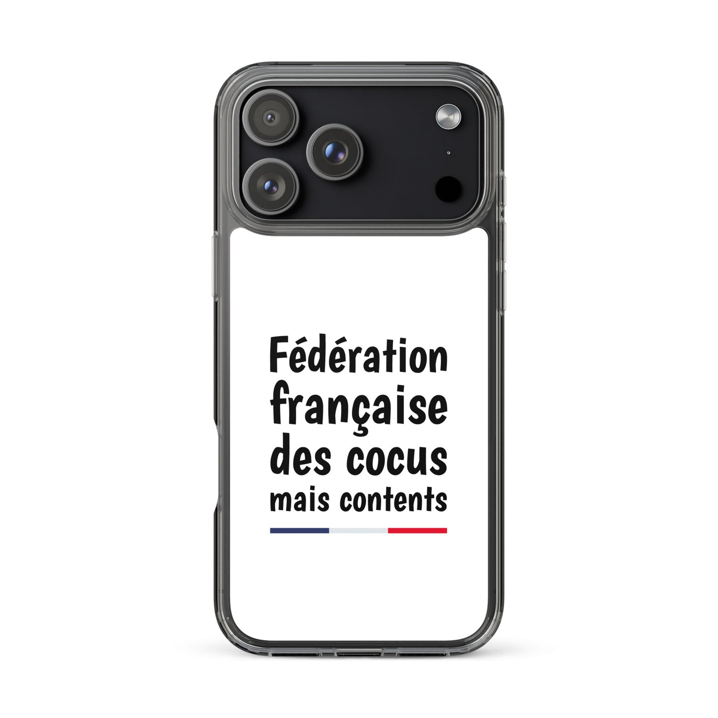 Coque iPhone Fédération française des cocus mais contents - Sedurro