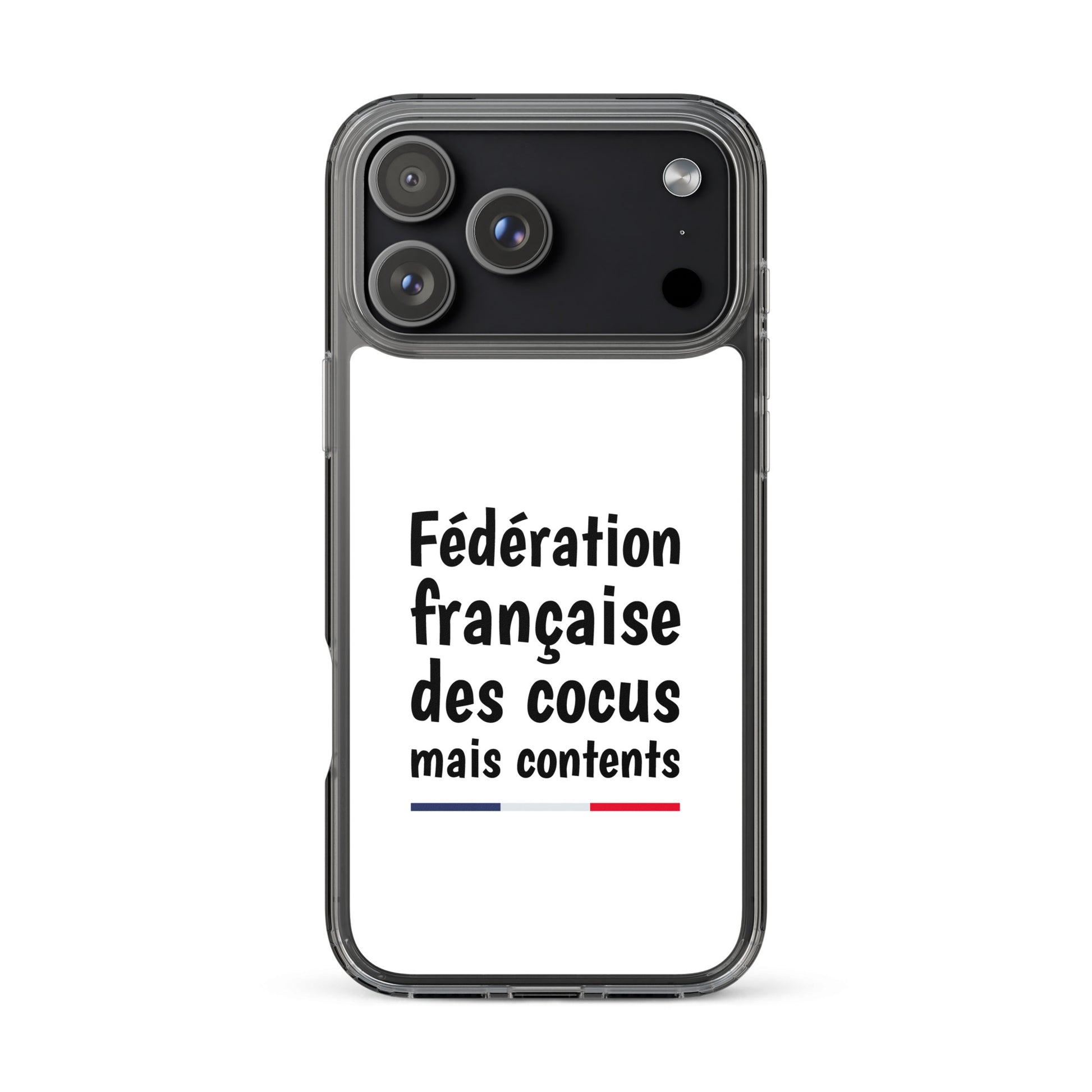 Coque iPhone Fédération française des cocus mais contents - Sedurro