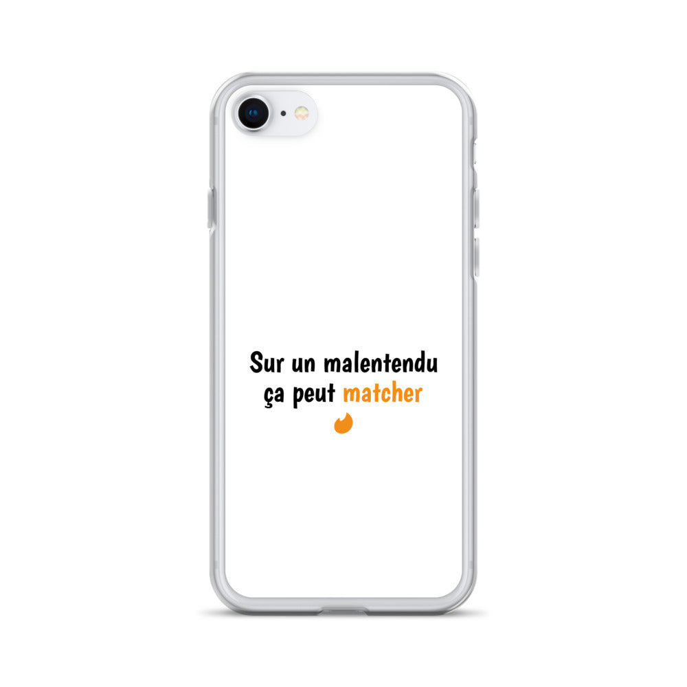 Coque iPhone Sur un malentendu ça peut matcher iPhone 7 8 - Sedurro