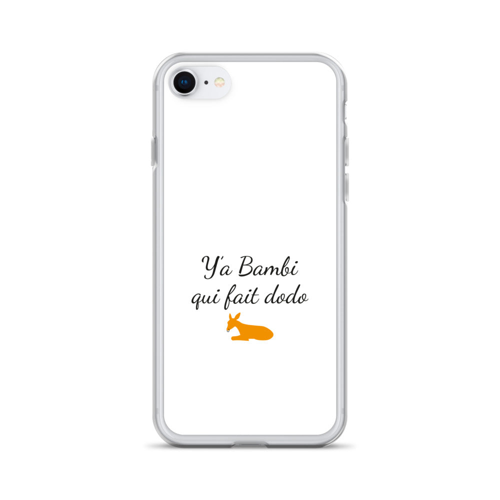 Coque iPhone Y'a bambi qui fait dodo iPhone 7 8 - Sedurro