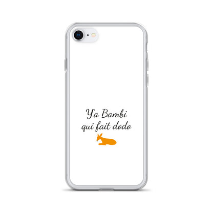 Coque iPhone Y'a bambi qui fait dodo iPhone 7 8 - Sedurro